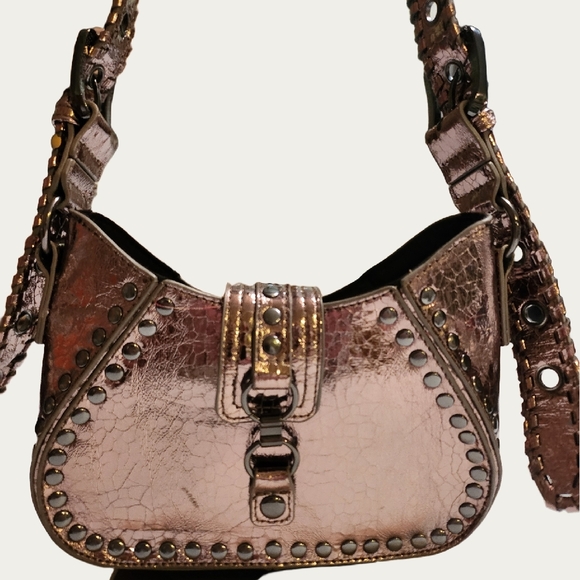 Silence + Noise Brown Shoulder Bag with Metallic Finish - Picture 5 of 15